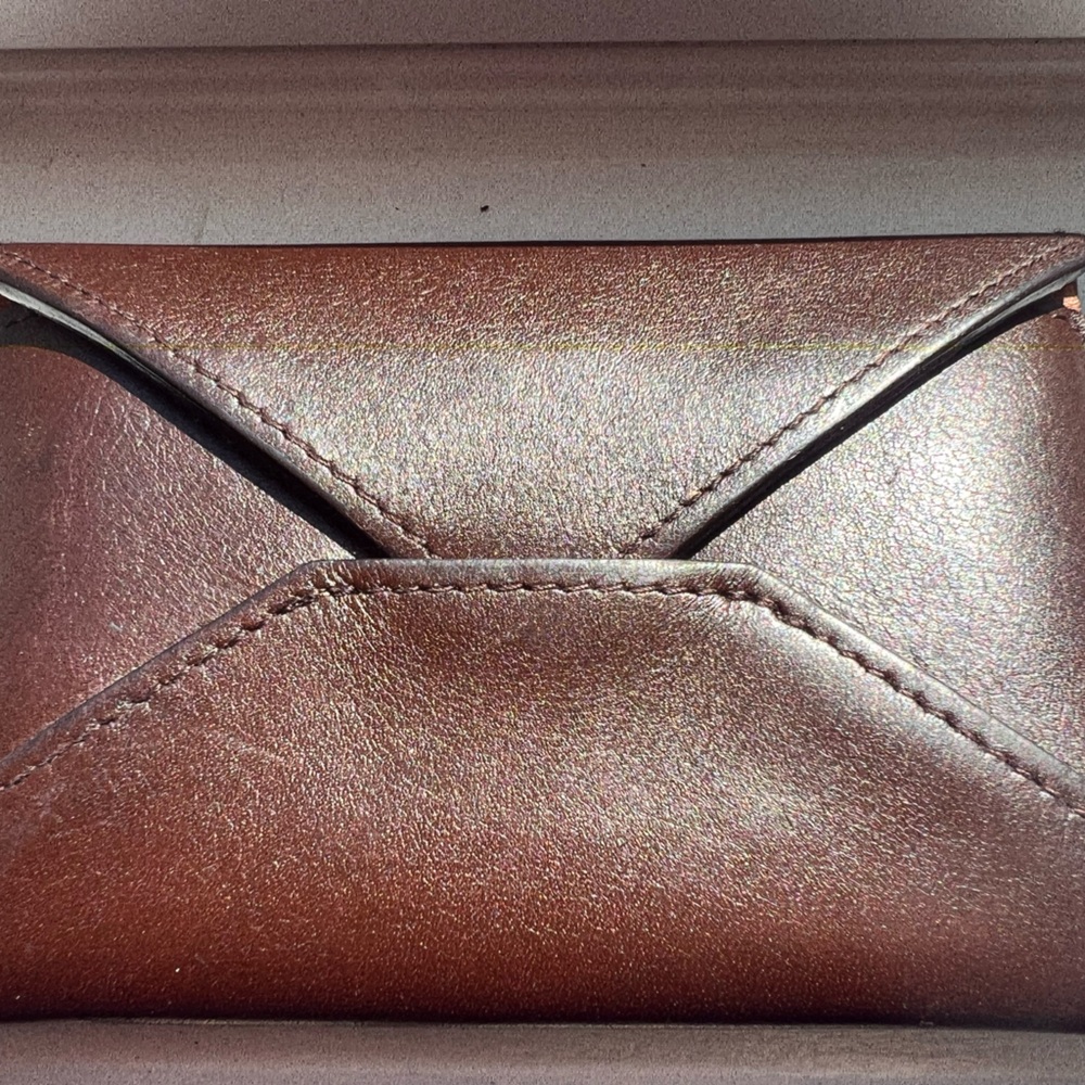 Coach Brown Leather Business Card Holder